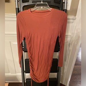 Burnt orange dress with ties